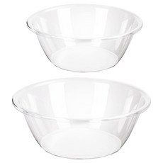 MONACO OLIVE 透明圓形臉盆 小型 + 中型套組, 透明, 1套