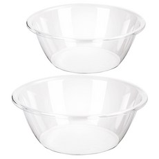 MONACO OLIVE 透明圓形臉盆 中型 + 大型組合, 透明, 1套