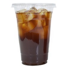 98口徑 PET 透明杯 + 平蓋, 1個, 600ml