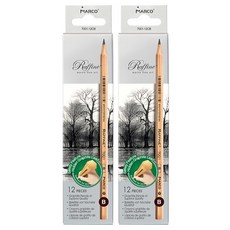 Allode Marco 原木素描鉛筆 TYPE05 12入, B, 2個