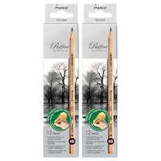 Allode Marco 原木素描鉛筆 TYPE08 12入, 4B, 2個