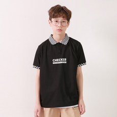 나나주니 남아용 체커 카라 티셔츠