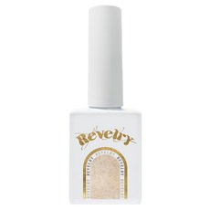 Revelry Golden Mood系列 SG001 Snow Chip 乳白帶金黃色亮片 透明分層 光療指甲油, 10ml, 1瓶