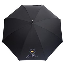 잭니클라우스 75 자동 늄 로고 무지 골프 대형 우산, 검정, 1개