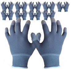 GUARDMAN PU 指尖塗層手套 S 雙手組, 灰色, 20個