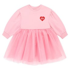 Care Bears 女童款愛心Logo泡泡袖紗裙洋裝
