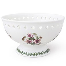 PORTmeIRION 波特玫琳恩 Botanic Garden植物園系列鏤空高腳點心盤, 1個, 混合色