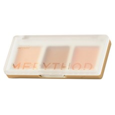 MERYTHOD 完美持妝三色修容遮瑕盤 4.5g, 淺米色+自然米色+桃米色, 1個