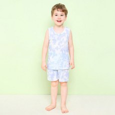 mollimelli friends 兒童涼感炎夏紮染無袖居家上下衣套裝