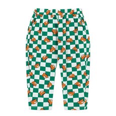 milkmile 兒童款小熊棋盤格涼感褲