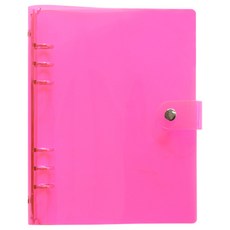 Monolike A5 6孔日記本 霓虹活頁夾外殼, 1個, 01 櫻桃