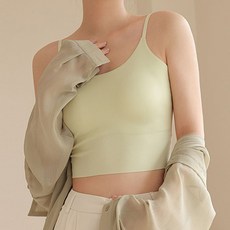 루나걸 여성용 탬피 브라캡 끈조절 나시 L24SMS013112