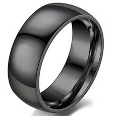 gelluna 全醫療鋼圓形層疊亮面寬版戒指 B02 8mm