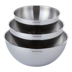 쉐프윈 MOON 시리즈 304 스테인레스 믹싱볼 3종 세트, 1세트