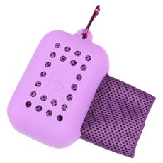 소니오 휴대용 쿨 스포츠 타월 30 x 80 cm, 보라, 1개