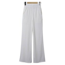 Lindashop 女款Laeulme腰部鬆緊帶羅紋喇叭簡約內搭褲 cplg358k41