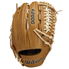 Wilson 2024 A2000 D33 投手手套 左投用 WBW1013881175, Saddle Tan + Blonde, 1個
