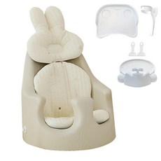 jellymom Muna 輔助餐椅 + 推車 + 餐盤 + Toto 2件組, 1套, 灰奶油色(椅子)