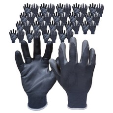 GUARDMAN PU手掌塗層手套 雙手穿戴組 S, 20套, 黑色