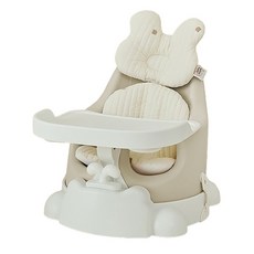 jellymom Muna 成長輔助椅 + 手推車 + 餐盤 + Ggomi 2件組, 1套, 灰奶油色(椅子)