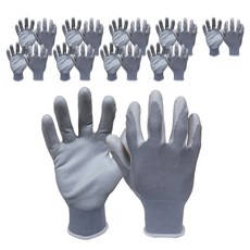 GUARDMAN PU手掌塗層手套 雙手穿戴組 S, 10套, 灰色