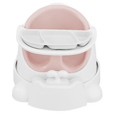 jellymom 幼兒用Wise Chair + 推車 + 吸附式餐盤組, 蜜桃粉(椅子), 白色(餐盤), 1套