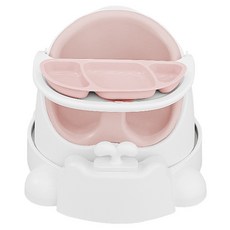 jellymom 幼兒用 Wise Chair + 推車 + 吸附餐盤組合, 蜜桃粉(椅子), 嬰兒粉(餐盤), 1套