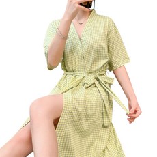 Sonio 舒適粉彩睡衣浴袍 M, 1個, 01 綠色