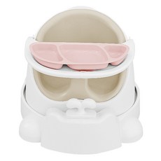 젤리맘 유아용 와이즈체어 + 카트 + 흡착식판 세트, 애쉬크림(와이즈체어), 베이비핑크(식판)