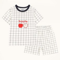 mollimelli friends 兒童格紋短袖居家服套裝