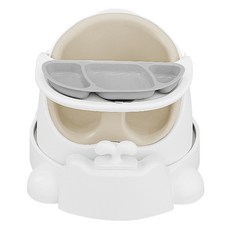 젤리맘 유아용 와이즈체어 + 카트 + 흡착식판 세트, 애쉬크림(와이즈체어), 그레이(식판)