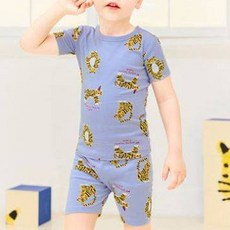 mollimelli friends 兒童小老虎短袖四分褲居家服上下套裝