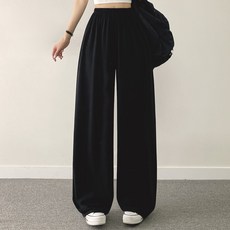 威德慧琳 女款彈力飄逸寬版運動鬆緊長褲 (長版/基本 2種褲長)