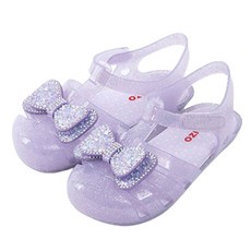 오즈키즈 여아용 리본 젤리 슈즈