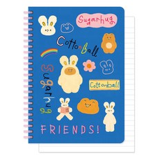 Monolike Unmatched Friends A5 線圈橫線筆記本 Series.2, 1個, 03 藍色