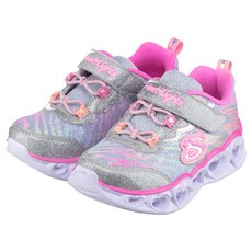 SKECHERS Kids 女童心形閃燈運動鞋 SK0GL22Y272