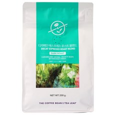 The Coffee Bean 低咖啡因義式烘焙綜合咖啡豆, 原豆(未研磨), 200g, 1個