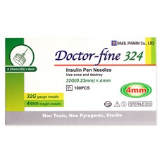 대일제약 닥터파인 인슐린 펜니들 멸균주사침 0.23 x 4mm, 100개입, 1개