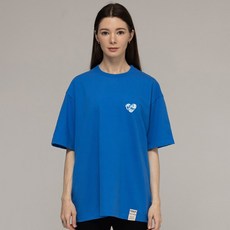 그레이버 남녀공용 스몰 라이프 로고하트 스마일 반팔티