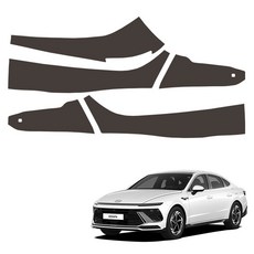 메이튼 쏘나타 디 엣지 튜닝 도어커버 가죽 순정 컬러 SC 기어사이드 커버 세트, 다크브라운