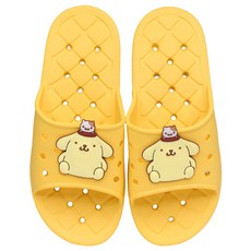 릴팡 물빠짐이좋은 보보 EVA 소프트 성인 욕실화, 1개, 폼폼푸린