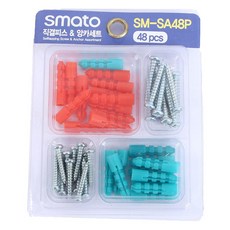 smato 自攻螺絲 & 錨栓套組 SM-SA48P 112-2239, 12套