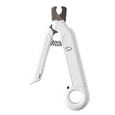 狗貓 LED 安全指甲刀 4.7 x 1.8 x 17.1 cm, 1個, 白色