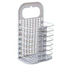 MONACO OLIVE 免打孔可折疊壁掛式洗衣籃, 灰色