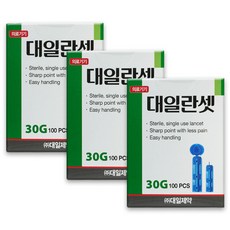 대일제약 란셋 일회용 수동 채혈침 30G, 3개, 100개입
