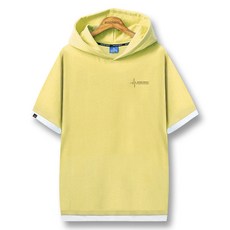 하트비트 블루포스 뷰하림 반팔 후드 캐주얼 레이어드 베이직 티셔츠