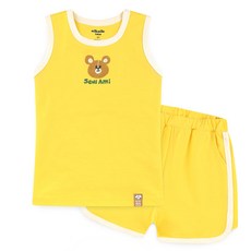 milkmilelolo 兒童透氣基本款無袖上下套裝