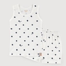 milkmilelolo 兒童乒乓圓點背心+褲子套裝