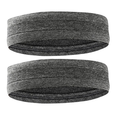 LIVING STUDIO 運動涼感髮帶, 灰色, 2個