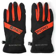 인콘트로 스마트 하이텍 방한장갑 양손착용 세트, 오렌지, 1세트